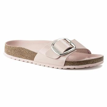 Madrid Birkenstock Big Prackou High Shine Natural Lakovane Kozene Damske Ruzove | SK 131SGL